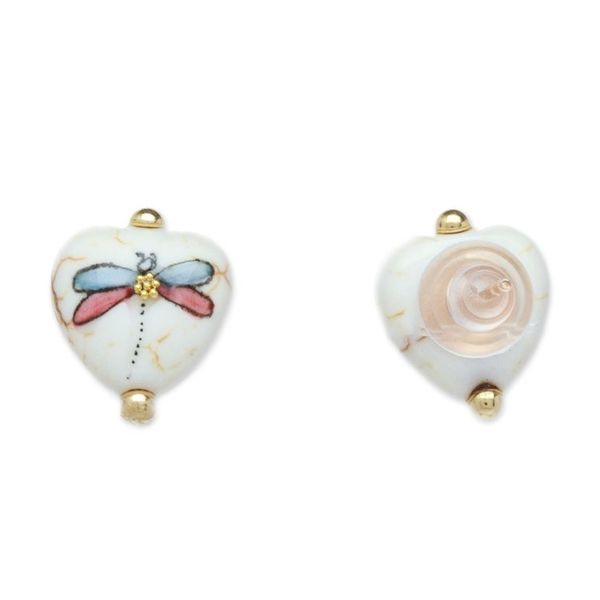 Alternate image for Gold-Accented Firefly Howlite Stud Earrings in Bright Hues Sweet Inspiration