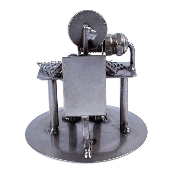 Alternate image for Recycled Auto Part Statuette of A Tailor Handmade in Mexico Tailor