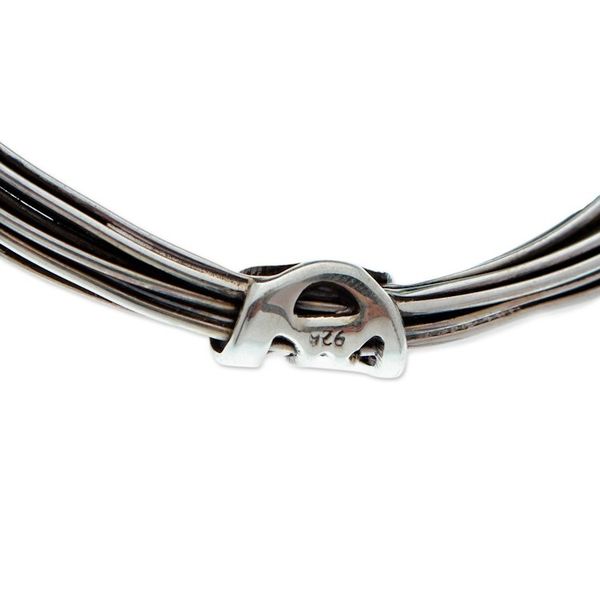 Alternate image for Mens Taxco Sterling Silver Cuff Bracelet with Jaguar Motif Majestic Jaguars