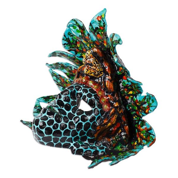 Alternate image for Painted and Lacquered Papier Mache Mayan Governor Pakal Mask Pakal