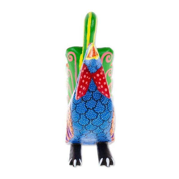 Alternate image for Wood Rooster Alebrije Figurine Carved and Painted by Hand Imposing Rooster