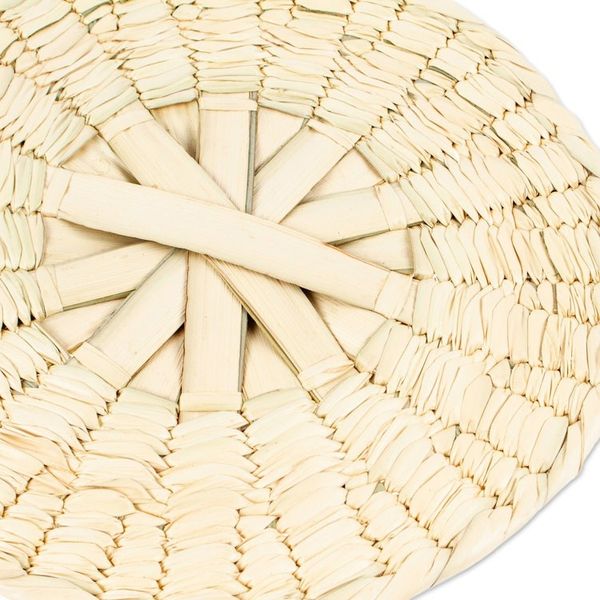 Alternate image for Decorative Utilitarian Palm Fiber Fan Hand-Woven in Mexico Breezy Style