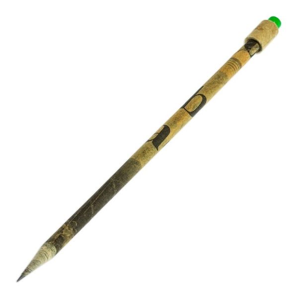 Alternate image for Vintage Handmade Recycled Paper Pencil with Green Eraser News of Yesterday