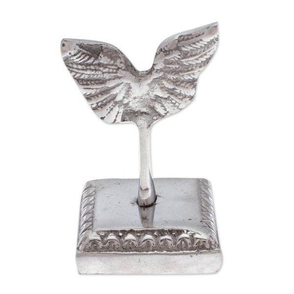 Alternate image for Angel-Themed Abstract Polished Pewter Ring Holder Mystic Heaven