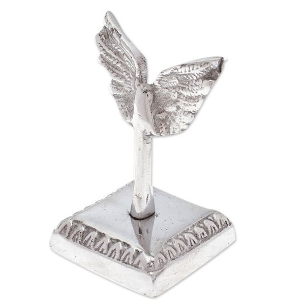 Alternate image for Angel-Themed Abstract Polished Pewter Ring Holder Mystic Heaven