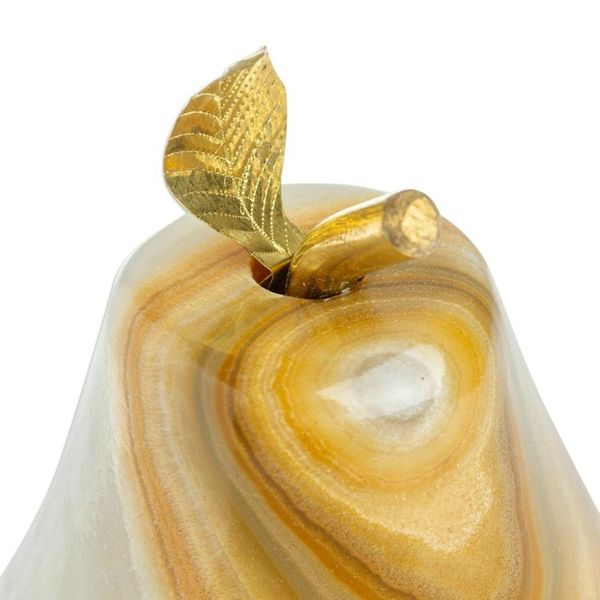 Alternate image for Onyx and Brass Pear Sculpture from Mexico Eris Pear