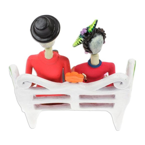 Alternate image for Painted Romantic Classic Catrin Couple Ceramic Sculpture Catrin Honeymoon