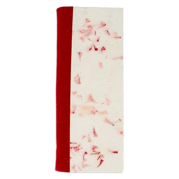 Alternate image for Handcrafted Floral Red Amate Paper Notebook from Mexico Passionate Thoughts