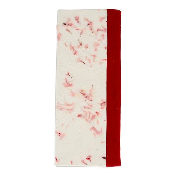 Alternate image for Handcrafted Floral Red Amate Paper Notebook from Mexico Passionate Thoughts