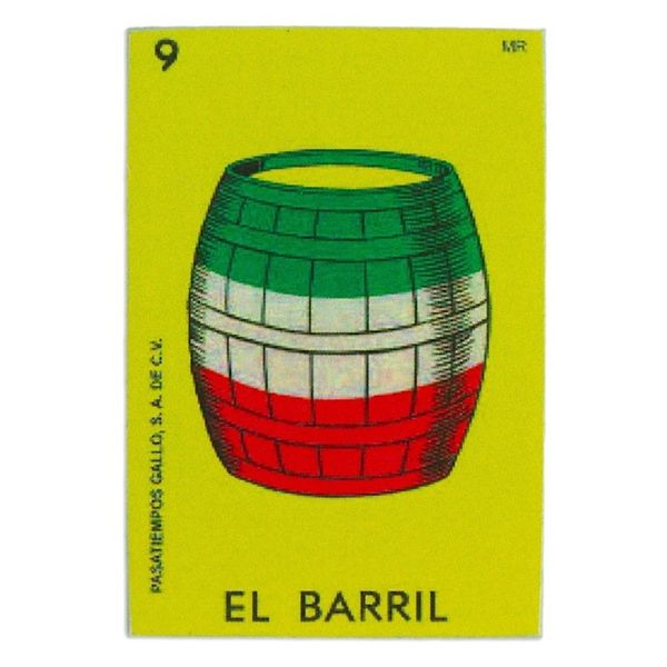 Alternate image for Mexican Wood Magnet with Colorful Barrel Decoupage Festive Barrel