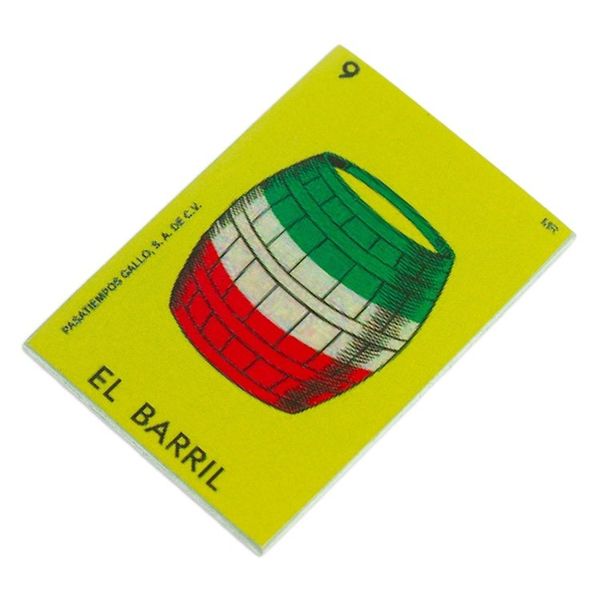 Alternate image for Mexican Wood Magnet with Colorful Barrel Decoupage Festive Barrel