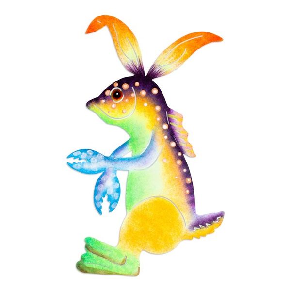 Alternate image for Handcrafted Alebrije Steel Wall Art of a Marine Creature Marine Dream