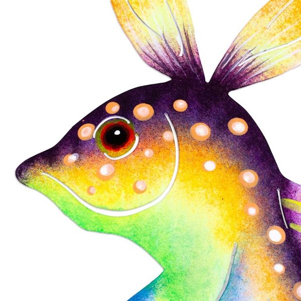 Alternate image for Handcrafted Alebrije Steel Wall Art of a Marine Creature Marine Dream