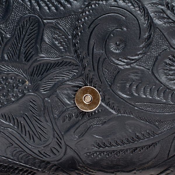Alternate image for Floral Patterned Leather Sling and Clutch in a Midnight Hue Historic Floral in Midnight