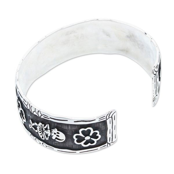Alternate image for Day of the Dead-Themed Sterling Silver Cuff Bracelet Underworld Festival