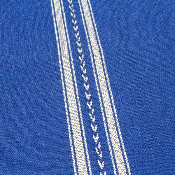 Alternate image for Blue White Hand-Woven Zapotec Cotton Placemat from Mexico Magical Blue