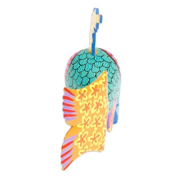 Alternate image for Colorful Wood Fish Alebrije Figurine Hand-Painted in Mexico Petite Fish in Aqua