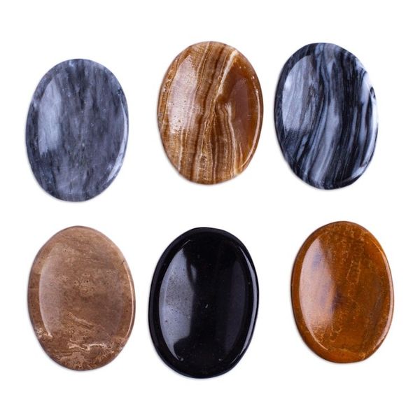 Alternate image for Handcrafted Oval Stones Pair Serenity Amulet