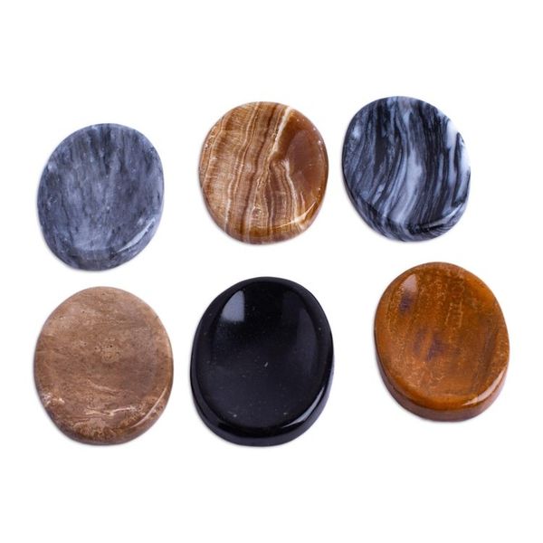 Alternate image for Handcrafted Oval Stones Pair Serenity Amulet