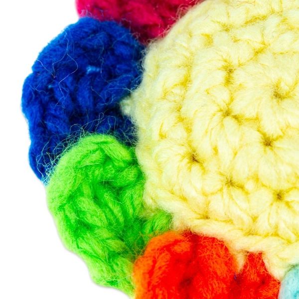 Alternate image for Flower Crocheted Charm for Handbags Handmade in Mexico Cute Flower