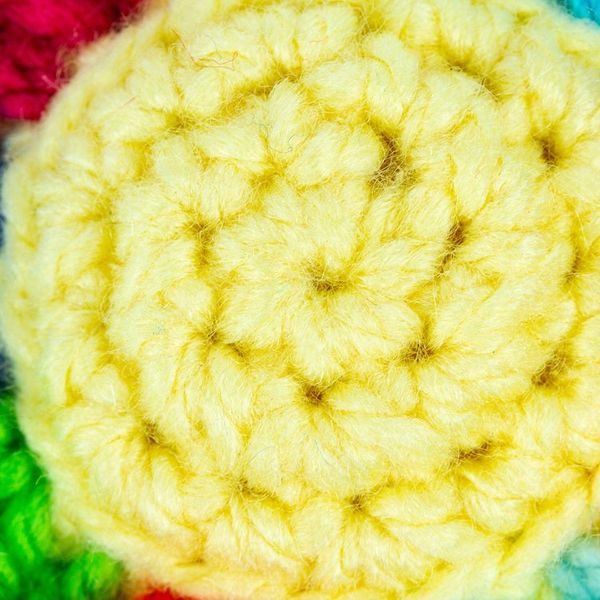 Alternate image for Flower Crocheted Charm for Handbags Handmade in Mexico Cute Flower