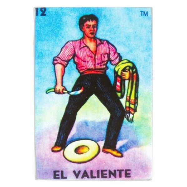 Alternate image for Mexican Wood Magnet with Traditional Decoupage Courageous Manhood