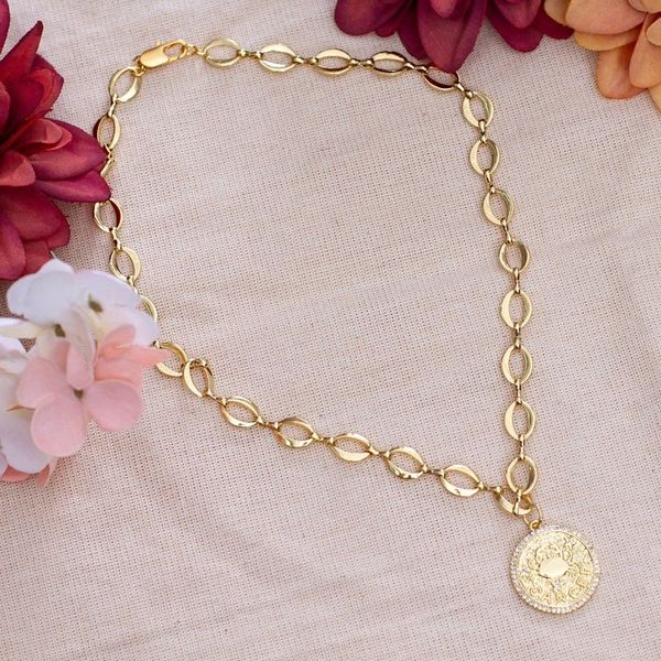 Alternate image for 24k Gold-Plated Cubic Zirconia Cancer Sign Pendant Necklace Cancer Born