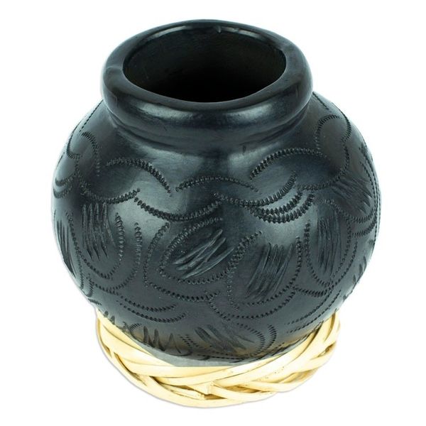 Alternate image for Barro Negro Black Ceramic Decorative Mini Vase Delightful Black