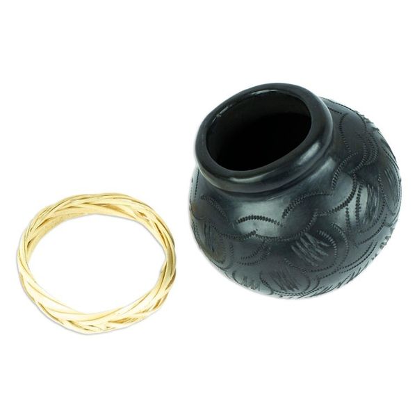 Alternate image for Barro Negro Black Ceramic Decorative Mini Vase Delightful Black