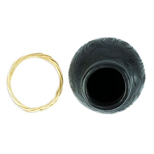 Alternate image for Barro Negro Black Ceramic Decorative Mini Vase Delightful Black