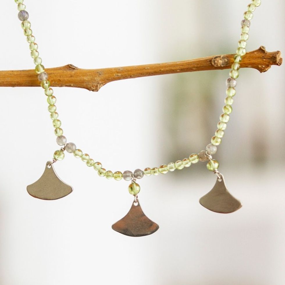 Gemstone and Sterling Silver Necklace 'Perfect Grace'