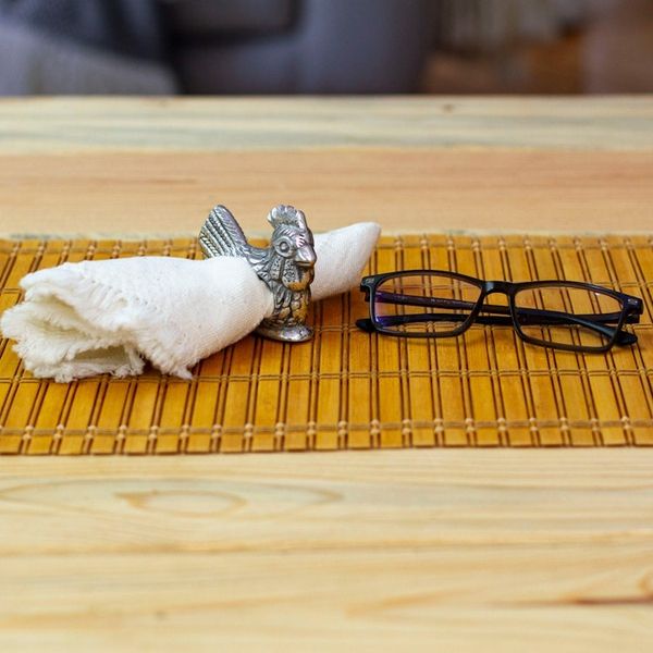 Alternate image for Textured Pewter Chicken Napkin Ring Handcrafted in Mexico Chicken Delight