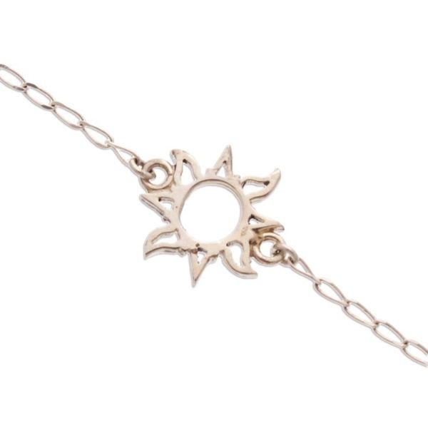 Alternate image for High-Polished Sun-Themed Sterling Silver Pendant Bracelet Immortal Sun