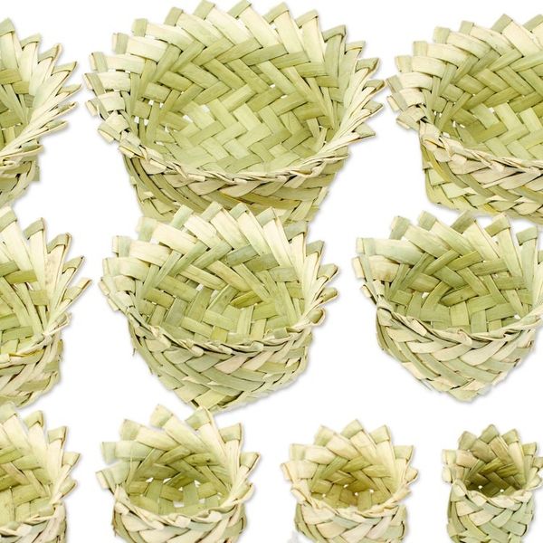 Alternate image for Set of 10 Handcrafted Star Natural Fiber Nesting Baskets Convenient Stars