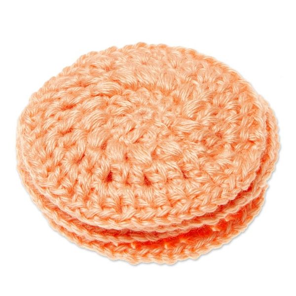 Alternate image for Set of 4 Handmade Petal Pink Crocheted Coasters Petal Pink Pinwheel