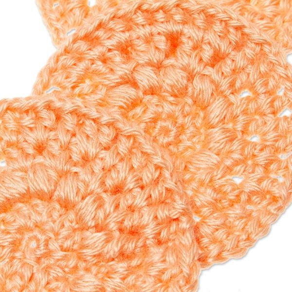 Alternate image for Set of 4 Handmade Petal Pink Crocheted Coasters Petal Pink Pinwheel