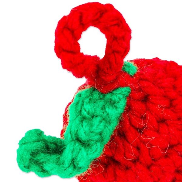 Alternate image for Cherry Crocheted Charm for Handbags Handmade in Mexico Cute Cherry