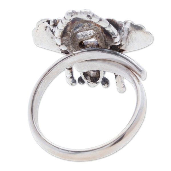 Alternate image for Sterling Silver Bee Wrap Ring Crafted in Mexico Openwork Bee