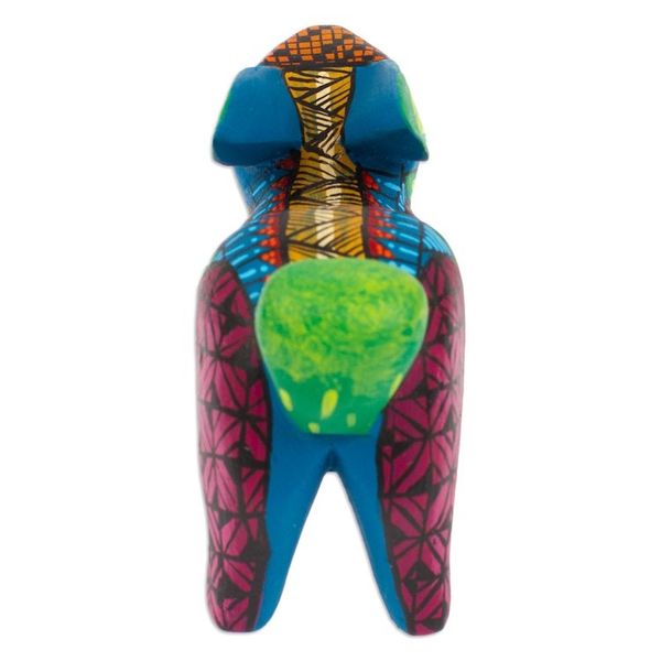 Alternate image for Wood Alebrije Rabbit Figurine Hand-Painted in Mexico Vivacious Rabbit