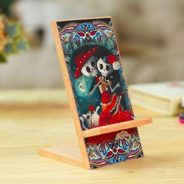 Alternate image for Day of the Dead Themed Phone Stand Catrina Romance