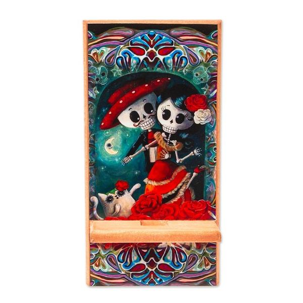 Alternate image for Day of the Dead Themed Phone Stand Catrina Romance