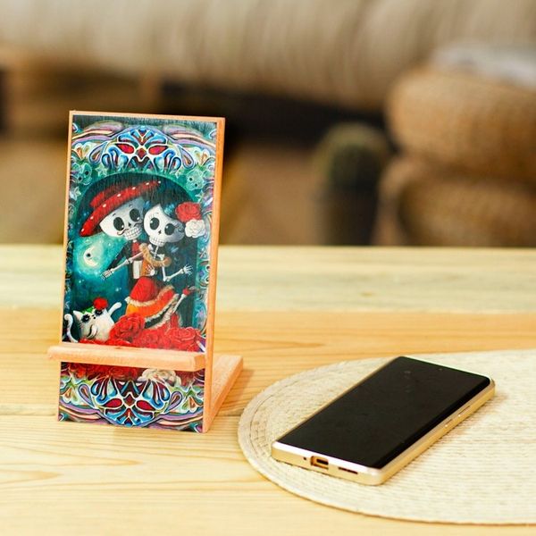 Alternate image for Day of the Dead Themed Phone Stand Catrina Romance