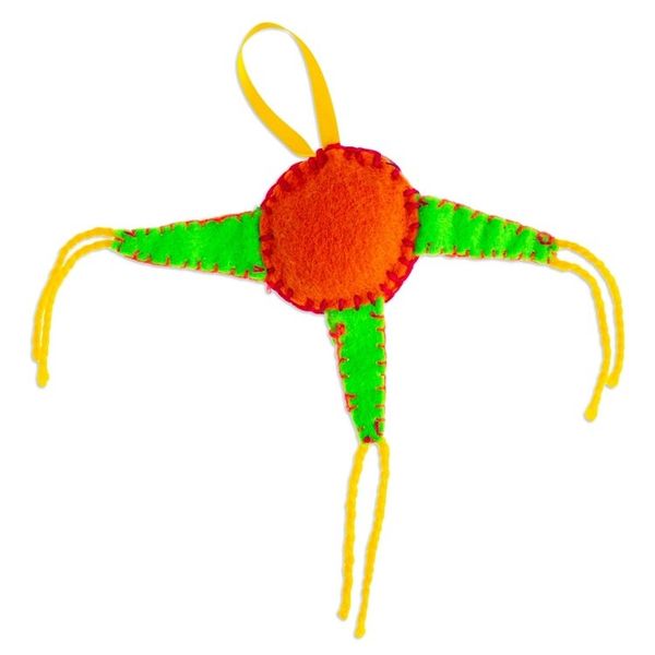 Alternate image for Mexican Colorful Piata Ornament Handcrafted from Felt Holiday Piata