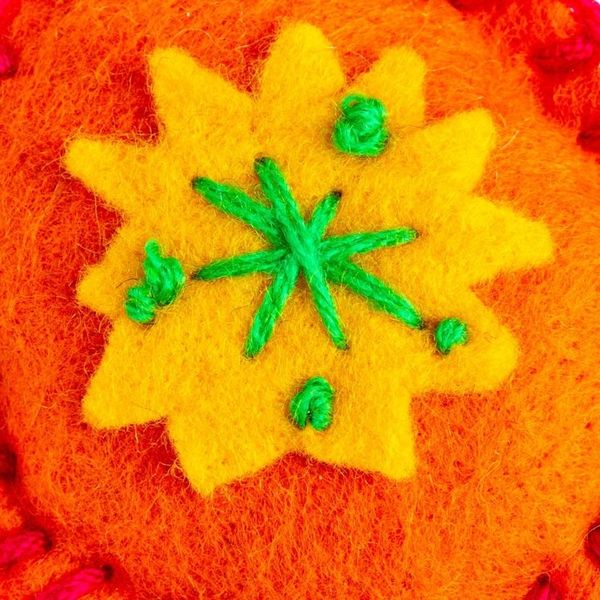 Alternate image for Mexican Colorful Piata Ornament Handcrafted from Felt Holiday Piata