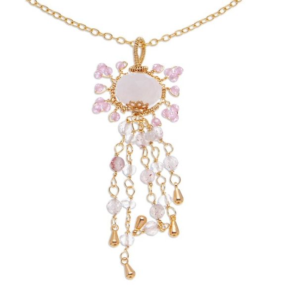 Alternate image for Multi-Gemstone Pendant Necklace with Gold-Plated Chain Absolute Hope