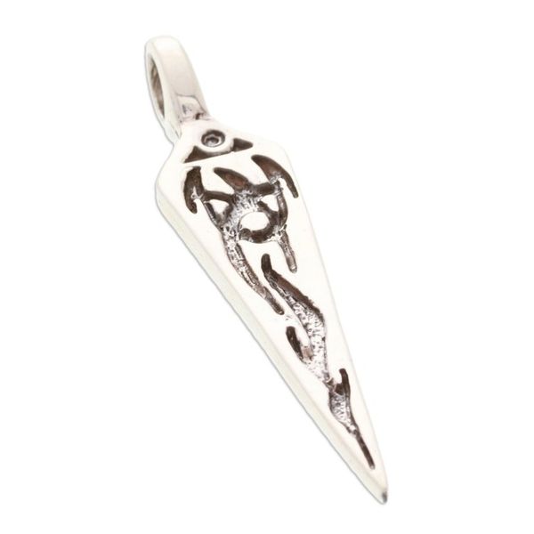 Alternate image for Taxco Sterling Silver Mens Pendant with Oxidized Accents Bold Style