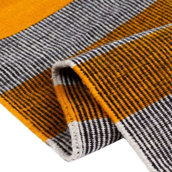 Alternate image for Handloomed Zapotec Striped Wool Area Rug 2.5x5 Lines of Sunshine