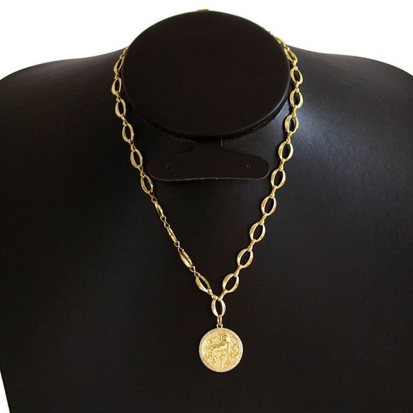 Alternate image for 24k Gold-Plated Cubic Zirconia Aries Pendant Necklace Aries Born