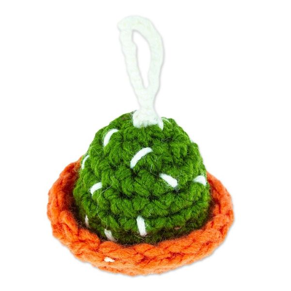 Alternate image for Cactus Crocheted Charm for Handbags Handmade in Mexico Cute Cactus