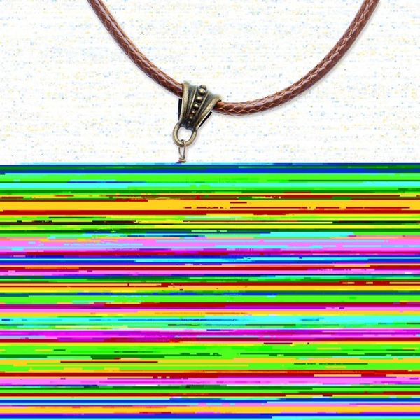 Alternate image for Hand-Painted Romantic Pinewood Pendant Necklace Passionate Realm